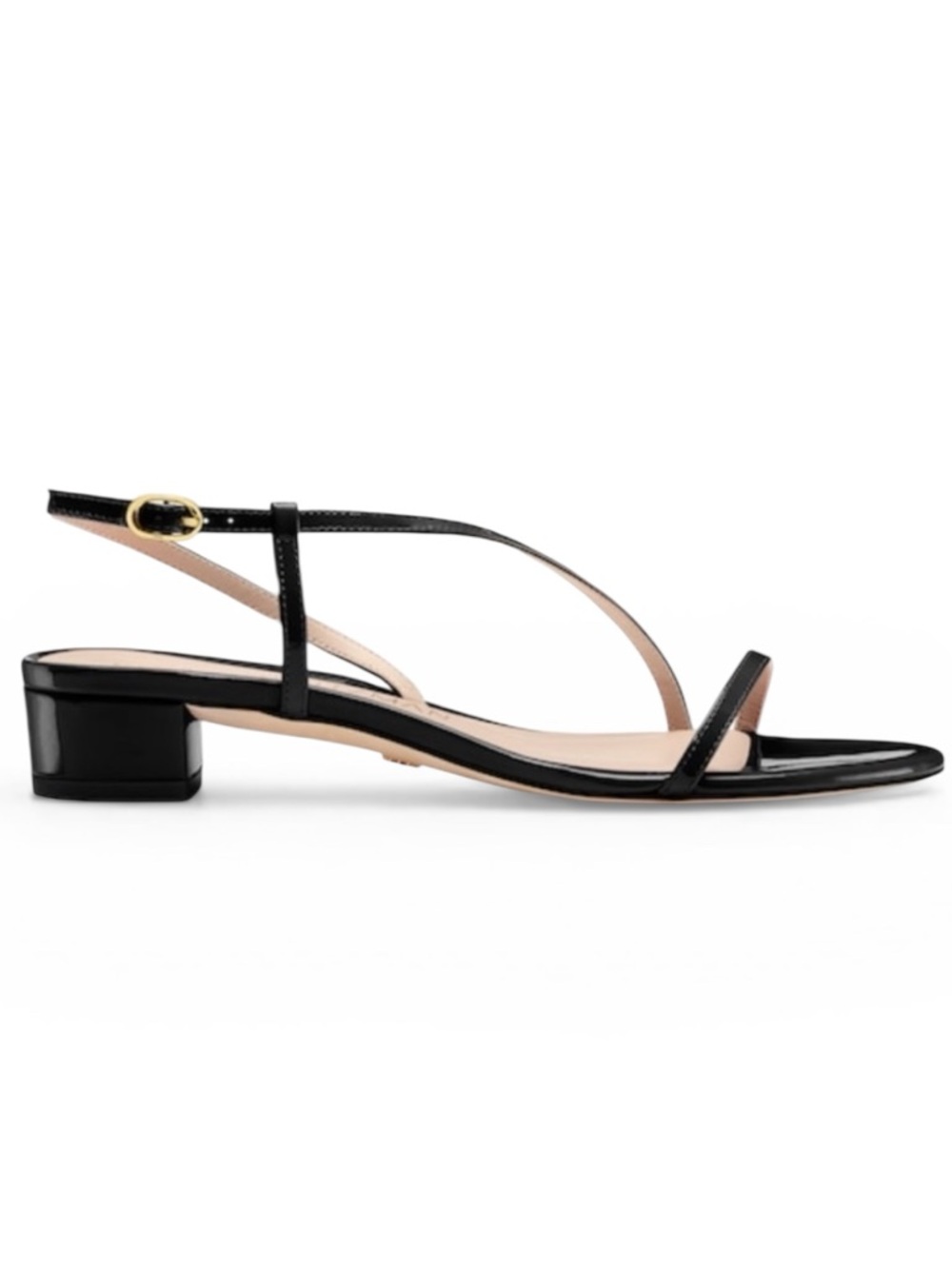 Stuart Weitzman Soirée Strap Sandals In Black Patent Size 8